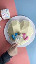 Load image into Gallery viewer, Baby Feet Gender Reveal Breakable Heart