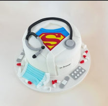 Load image into Gallery viewer, Super Hero Doctor Cake