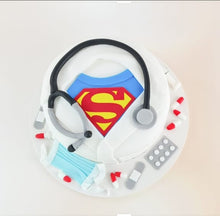 Load image into Gallery viewer, Super Hero Doctor Cake