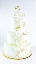 Load image into Gallery viewer, Pastle Green Orchid Wedding Cake